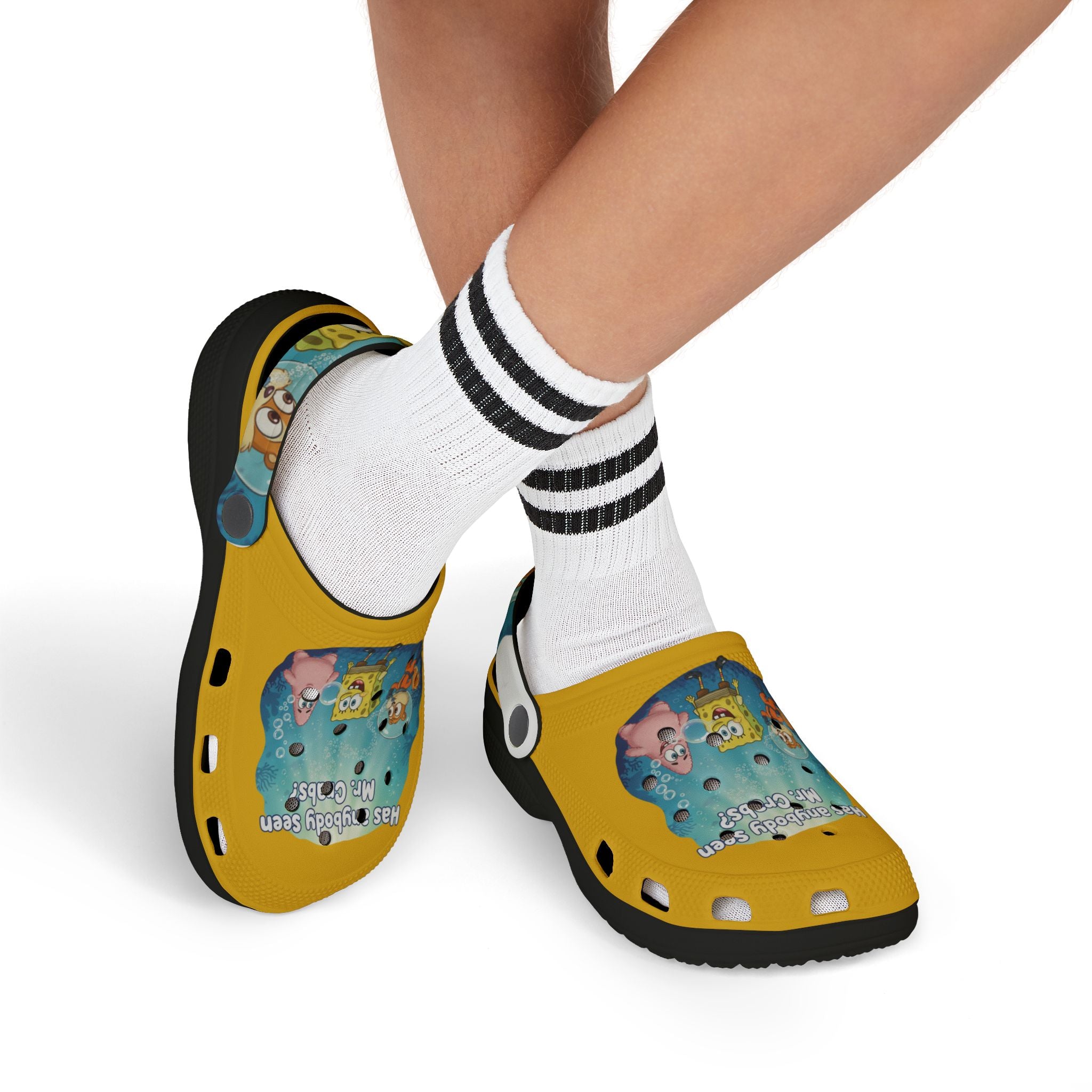 SpongeBob Kids EVA Foam Clogs — "Has Anybody Seen Mr. Crabs" Cartoon Pool & Beach Shoes