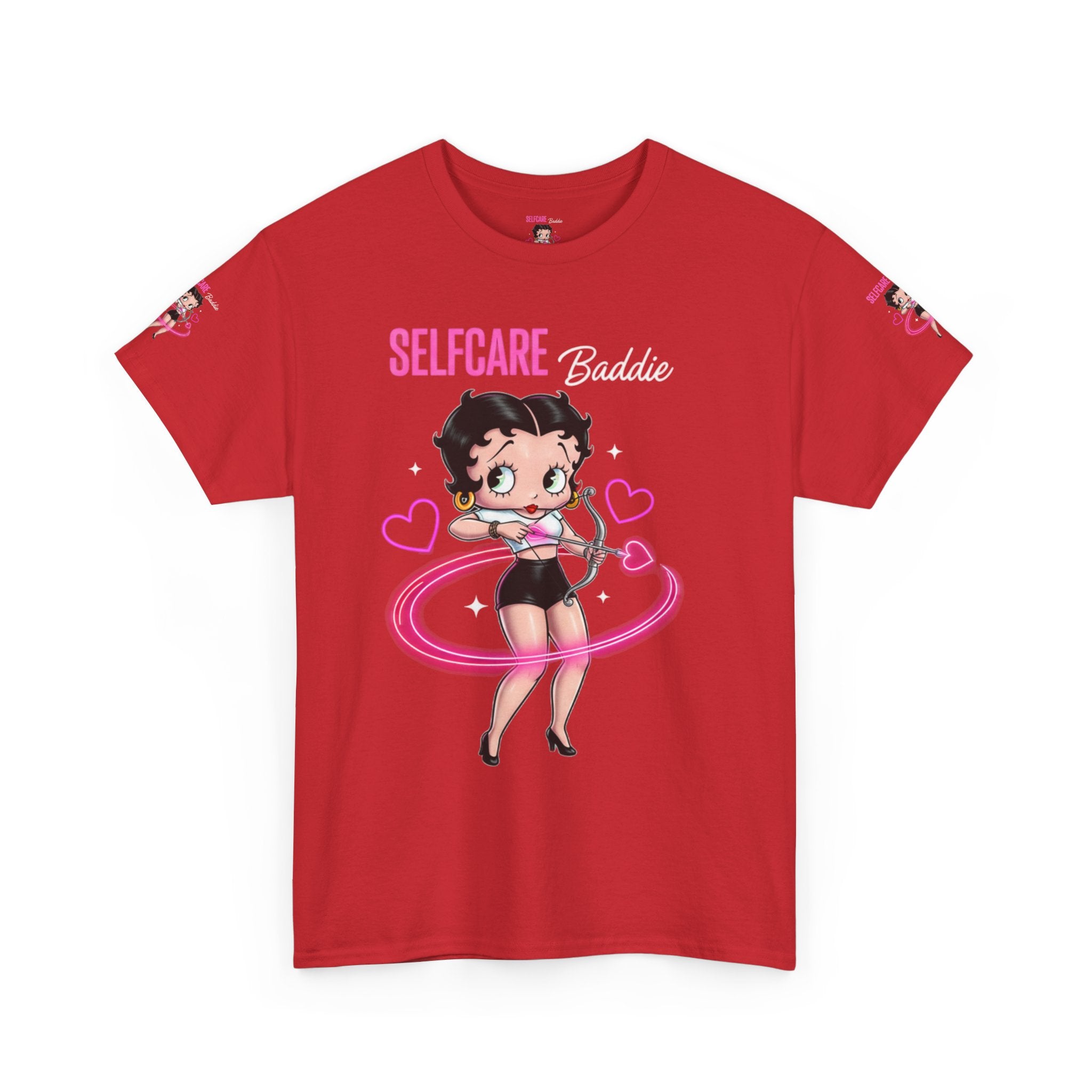 Betty Boop "Selfcare Babie" Pink Graphic Tee — Cute Retro Self-Care Shirt