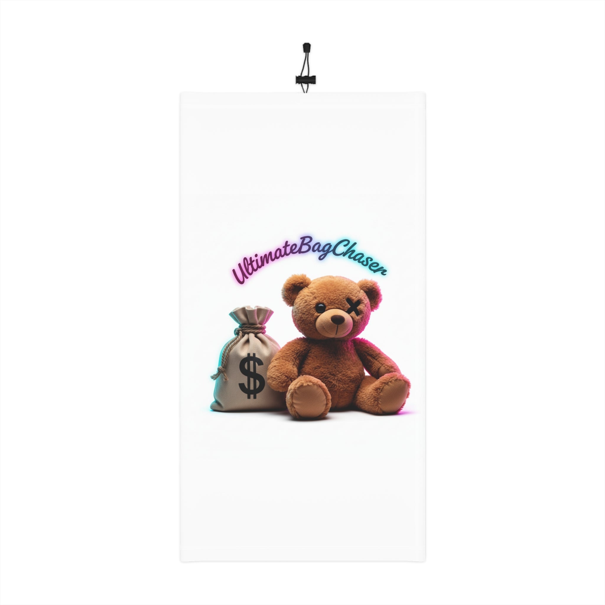 Winter Neck Gaiter — Teddy Bear 'UltimateBagChaser' Money Bag Design