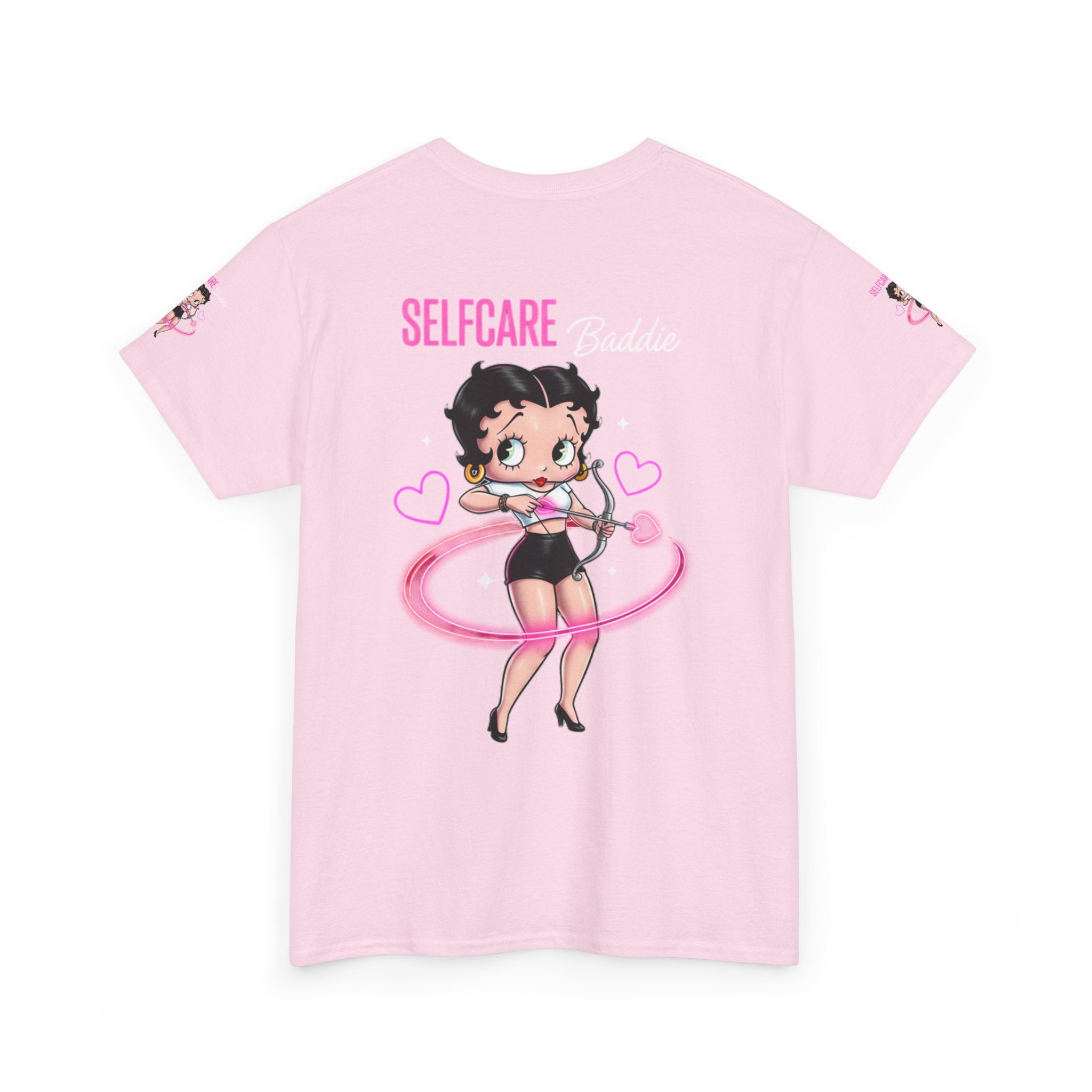 Betty Boop "Selfcare Babie" Pink Graphic Tee — Cute Retro Self-Care Shirt