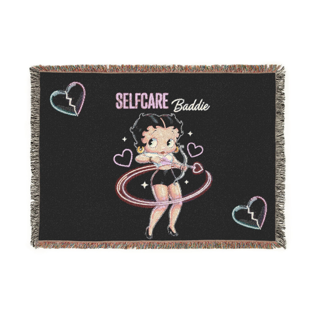 Self-Care Betty Boop Woven Blanket