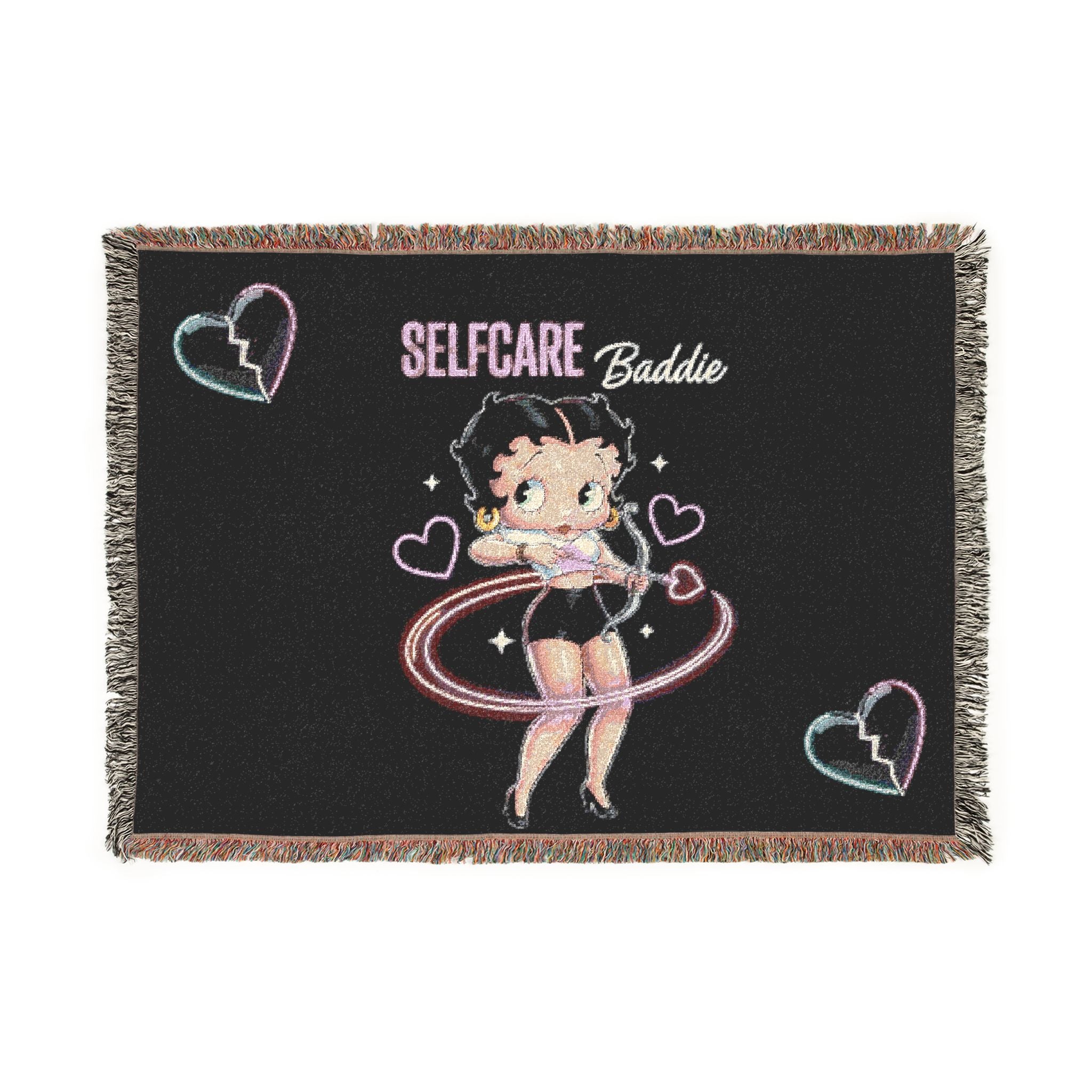 Self-Care Betty Boop Woven Blanket