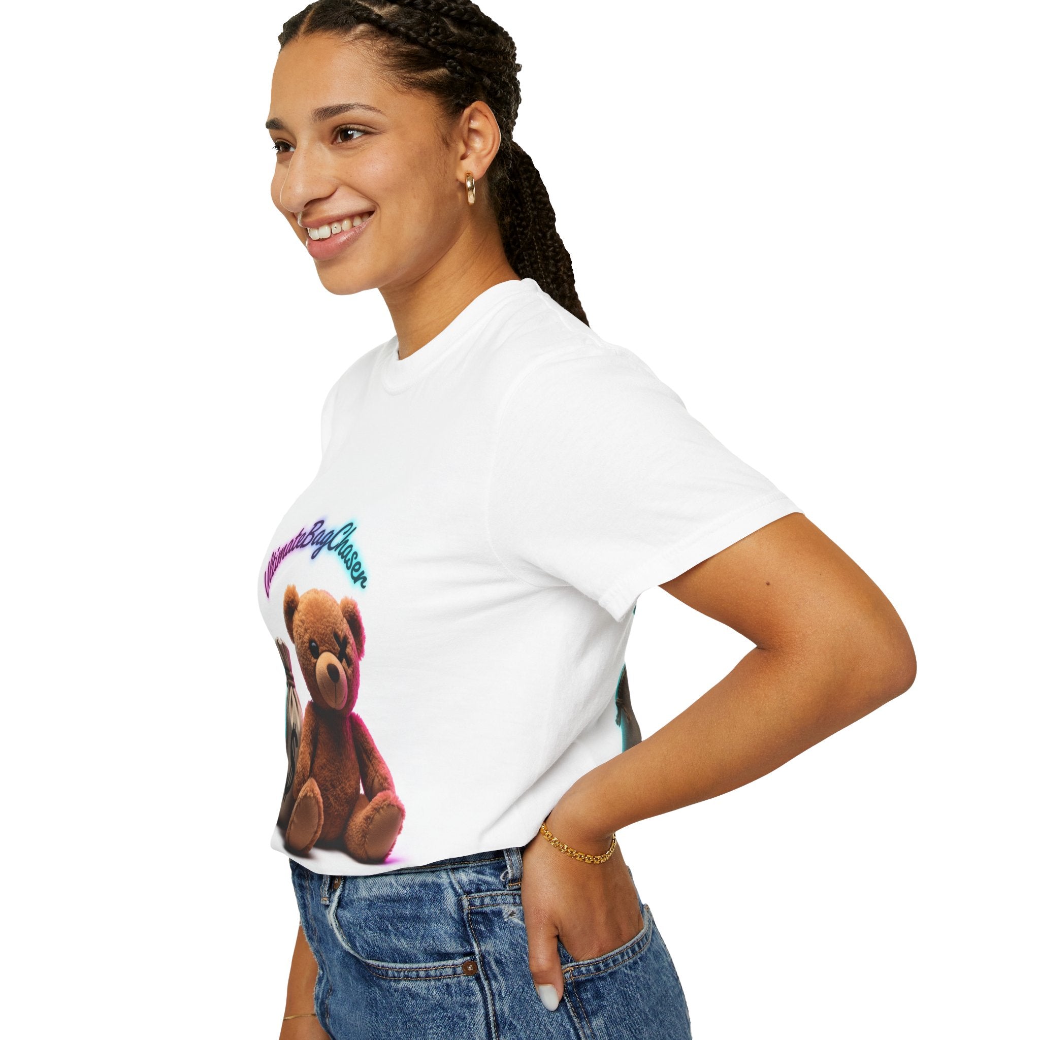 T-Shirt — 'Ultimate Bag Chaser' Teddy Bear Graphic Tee