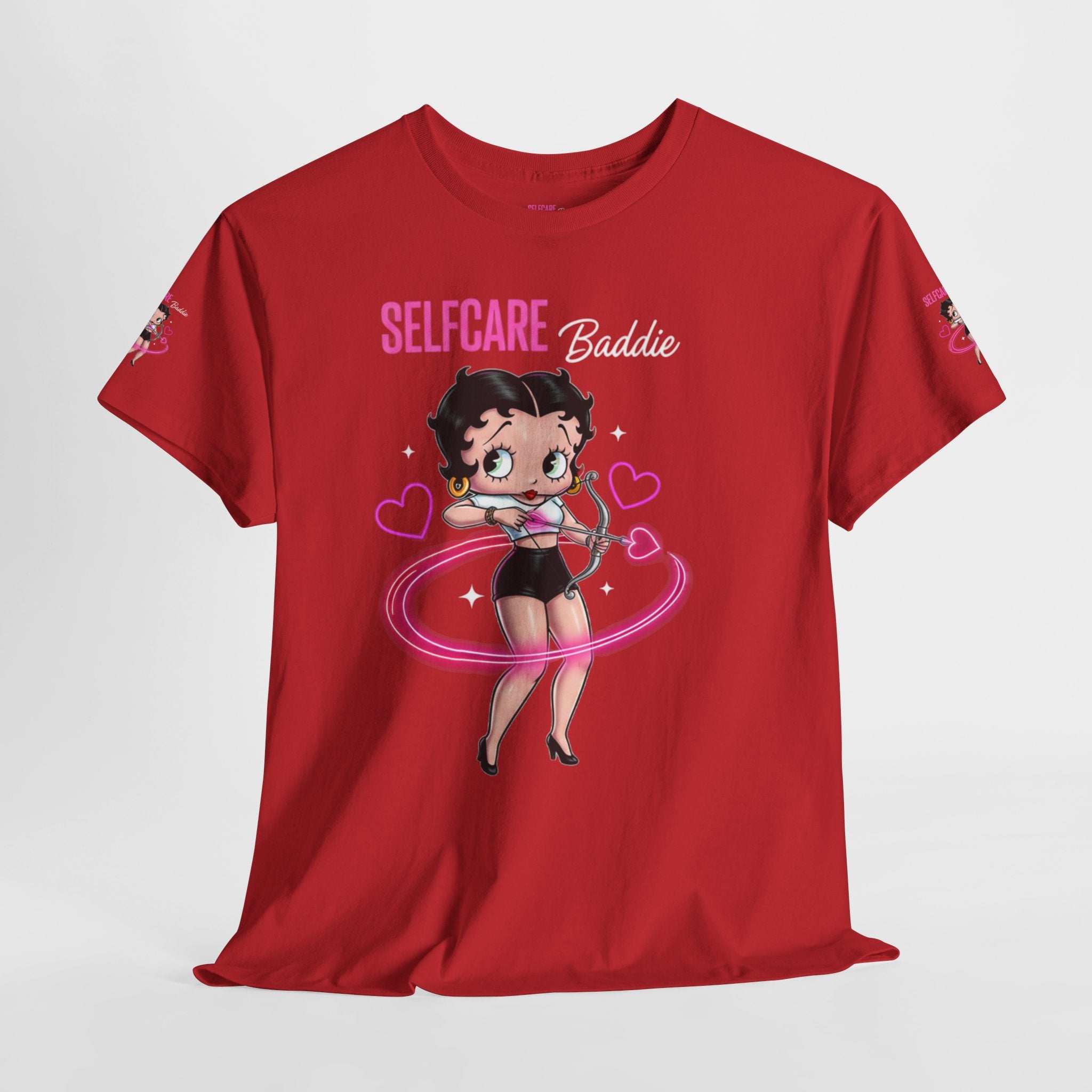Betty Boop "Selfcare Babie" Pink Graphic Tee — Cute Retro Self-Care Shirt