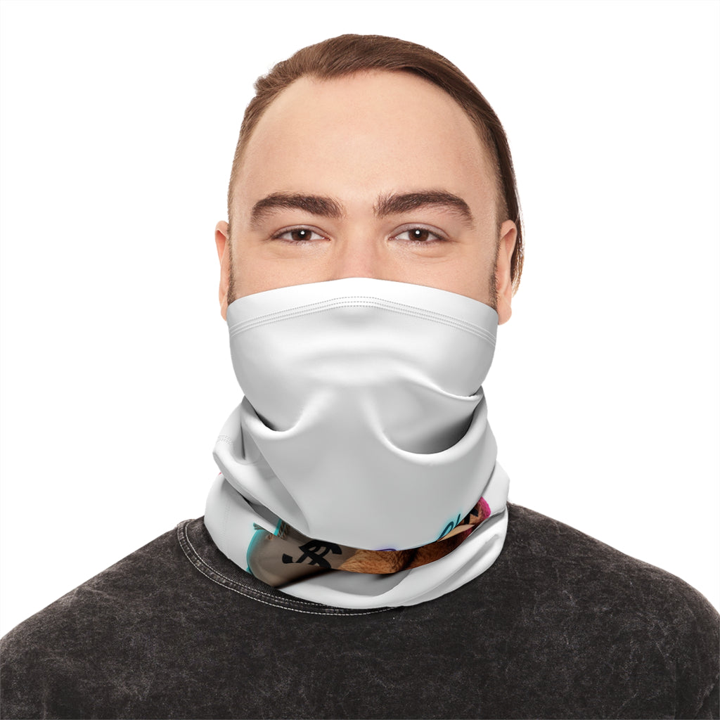 Winter Neck Gaiter — Teddy Bear 'UltimateBagChaser' Money Bag Design