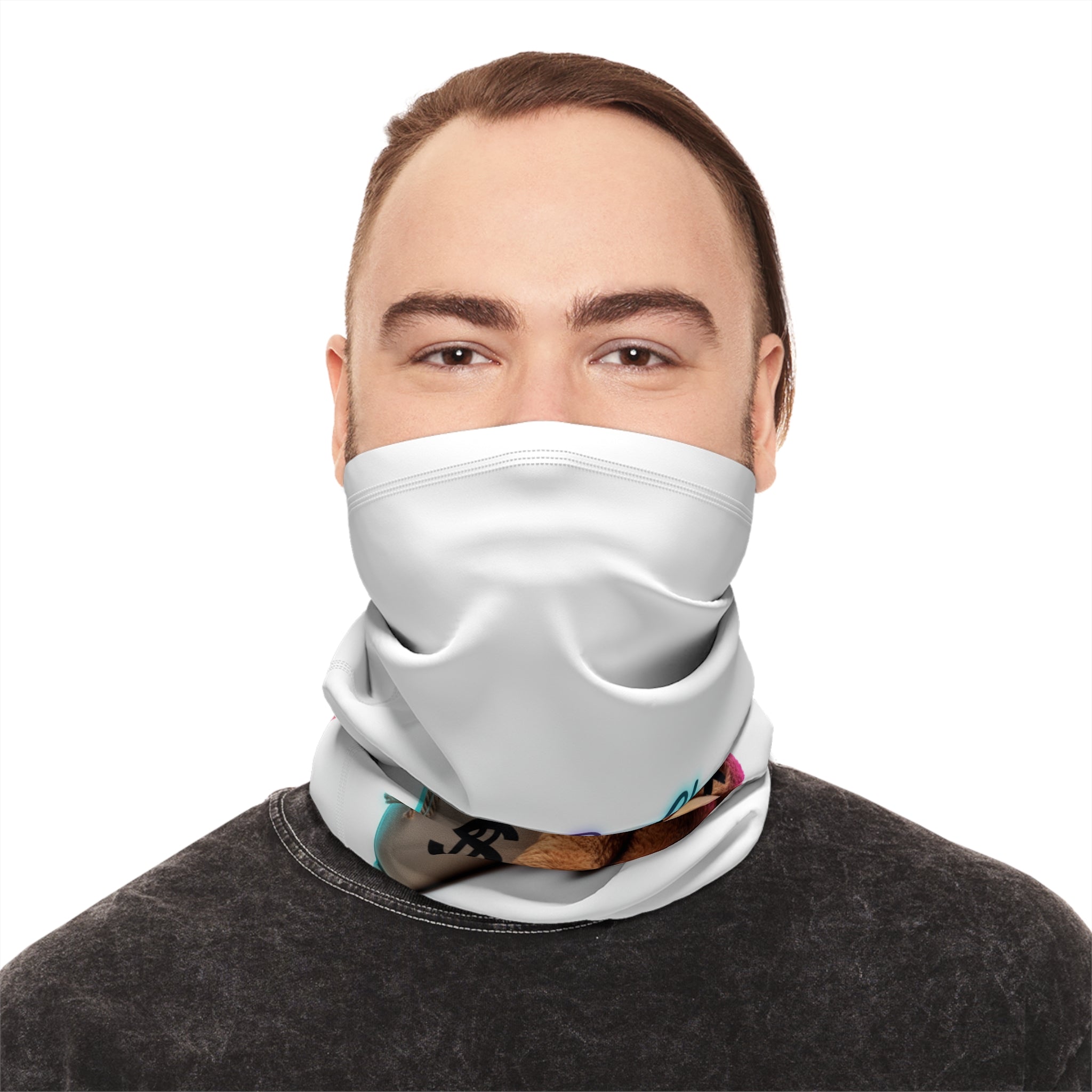 Winter Neck Gaiter — Teddy Bear 'UltimateBagChaser' Money Bag Design