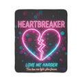 Heartbreaker Neon Fleece Sherpa Blanket – "Love Me Harder" Cozy Throw