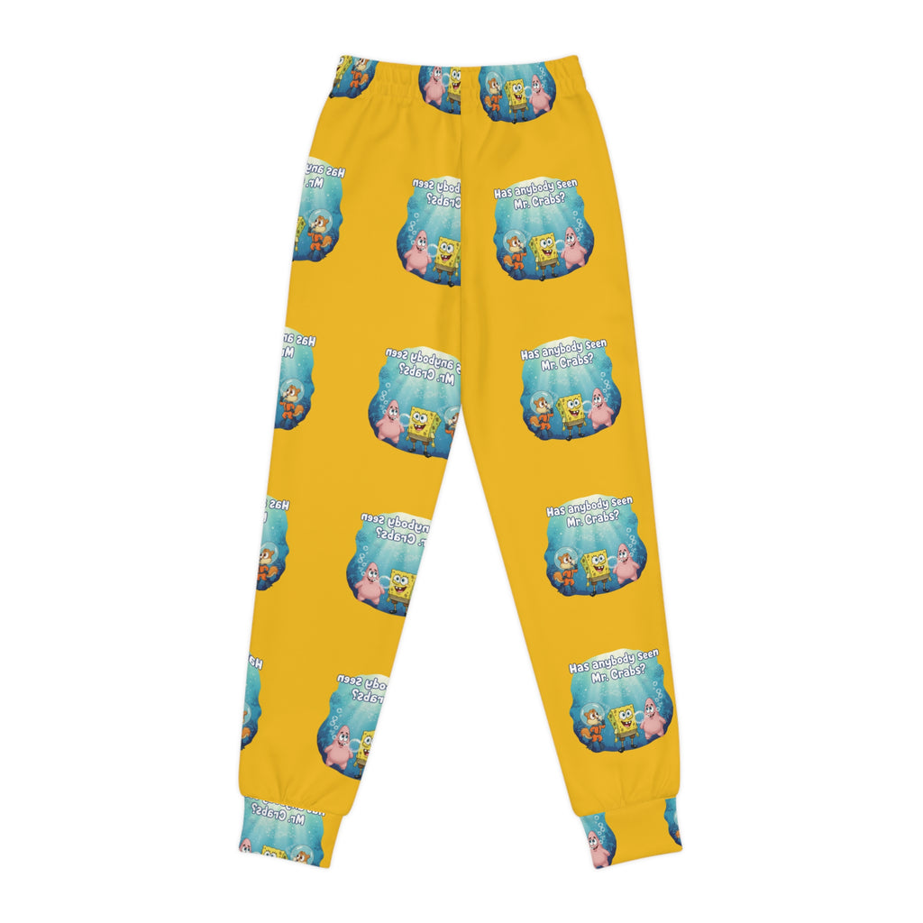 Youth Joggers — Bright Cartoon Sea Creatures All-Over Print Kids Sweatpants