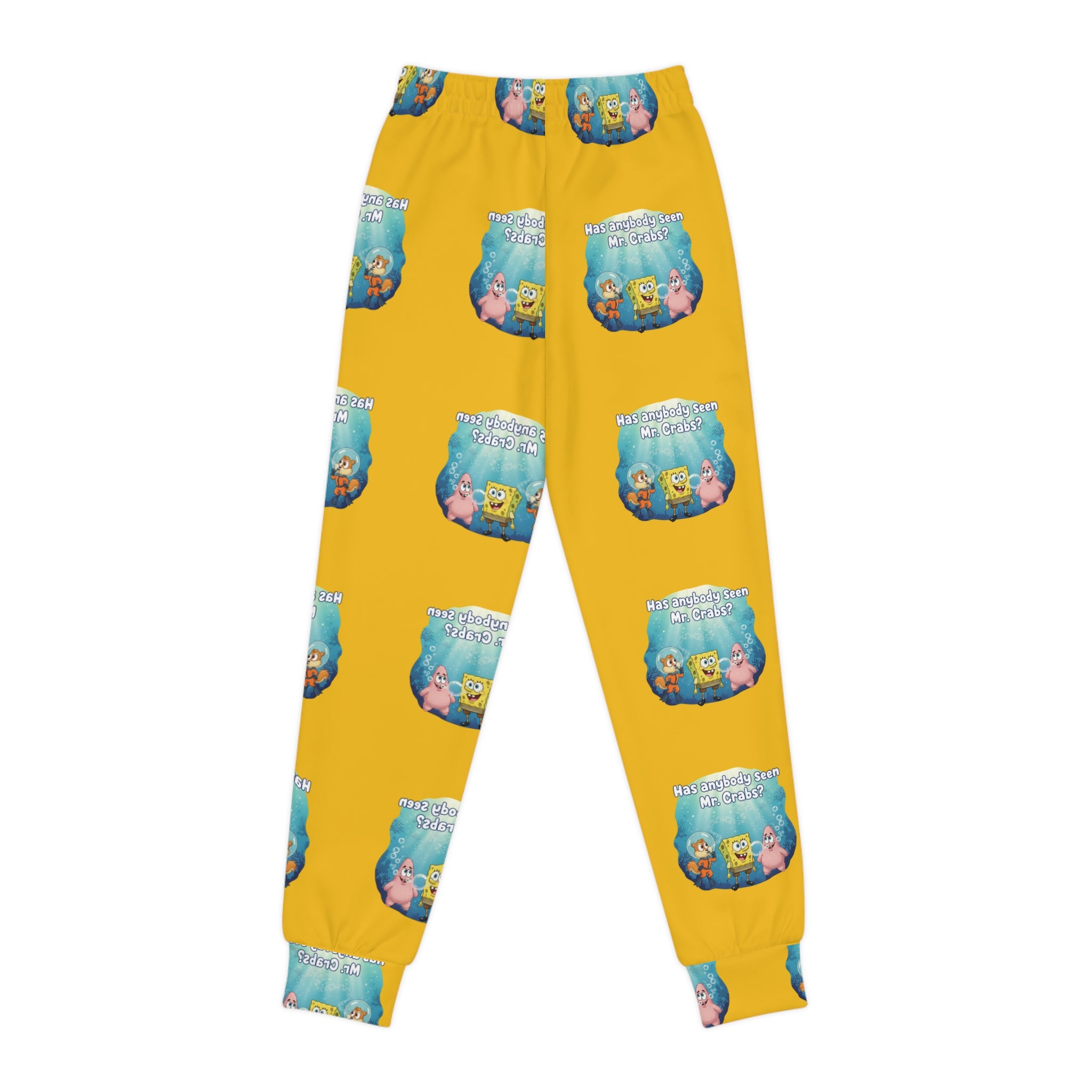 Youth Joggers — Bright Cartoon Sea Creatures All-Over Print Kids Sweatpants
