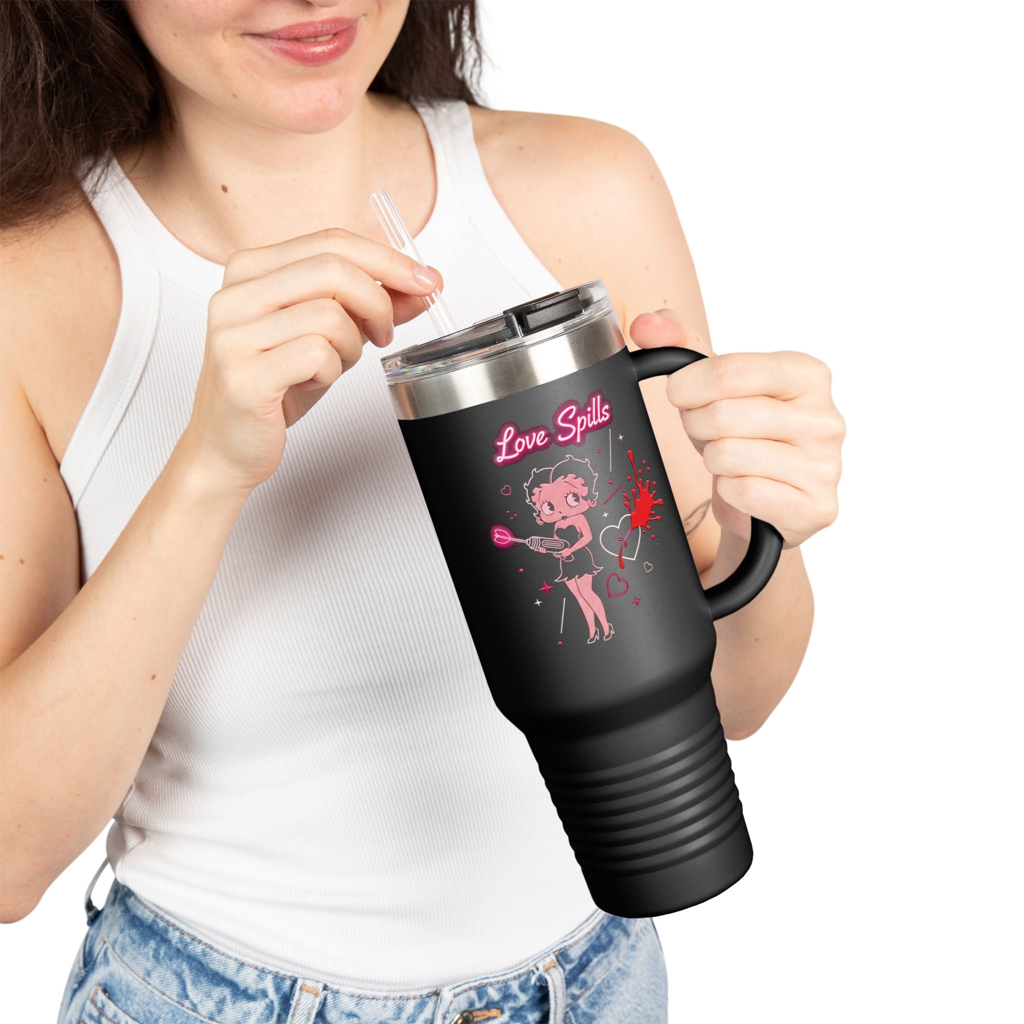 Betty Boop 'Love Spills' 40oz Insulated Travel Mug