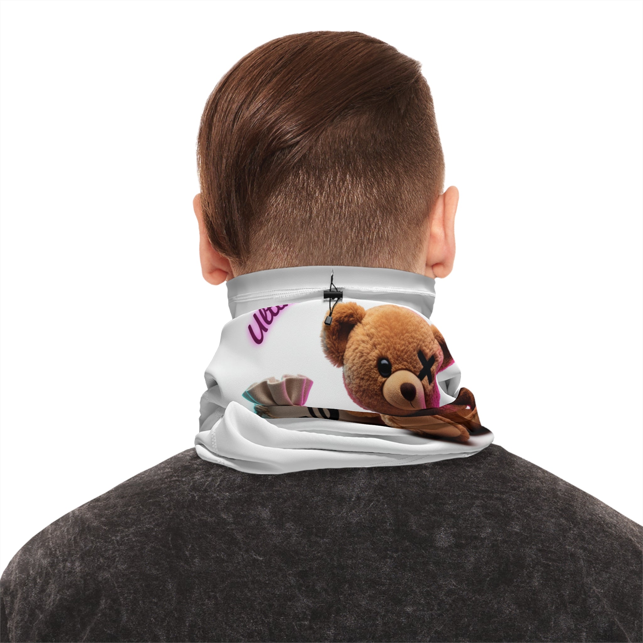 Winter Neck Gaiter — Teddy Bear 'UltimateBagChaser' Money Bag Design