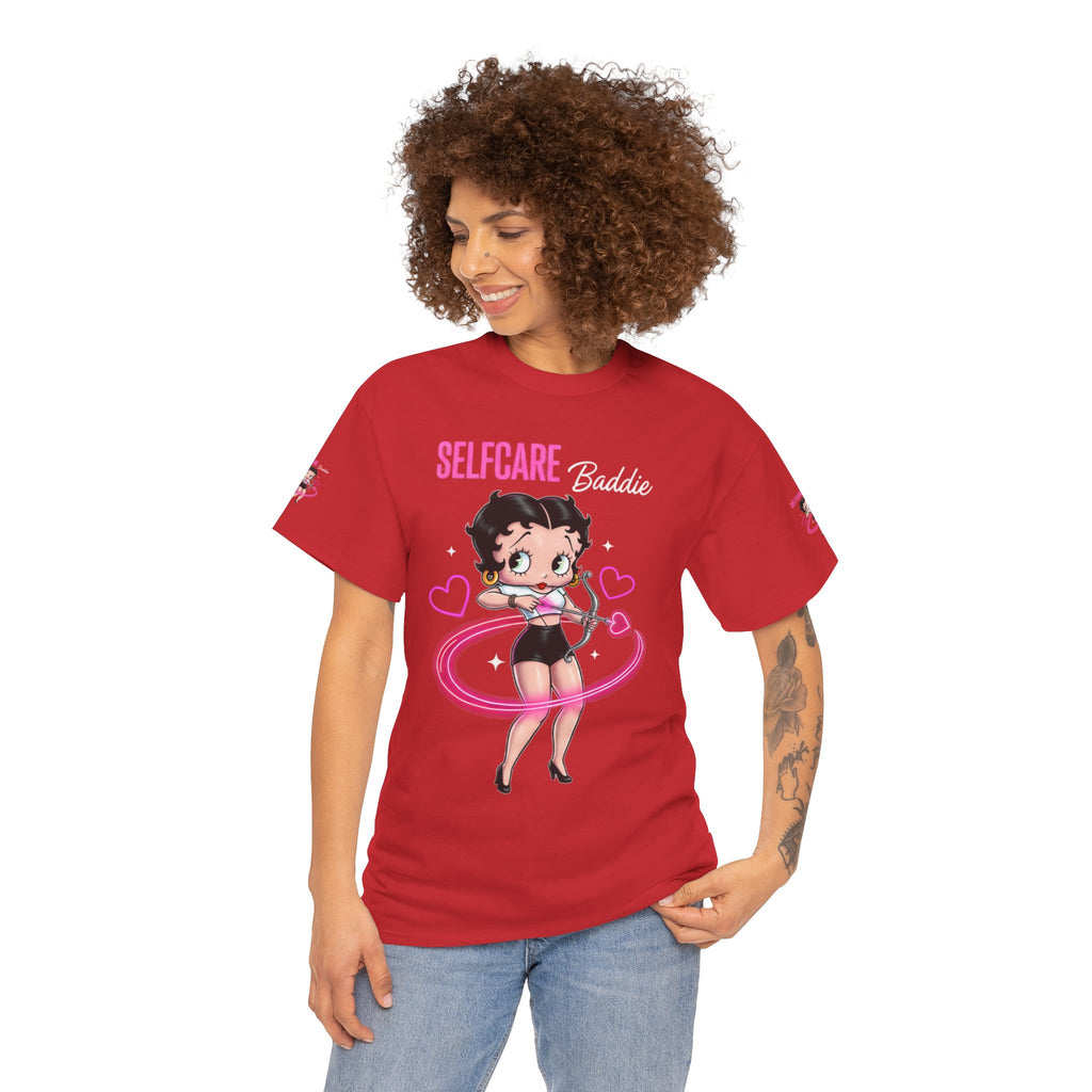 Betty Boop "Selfcare Babie" Pink Graphic Tee — Cute Retro Self-Care Shirt