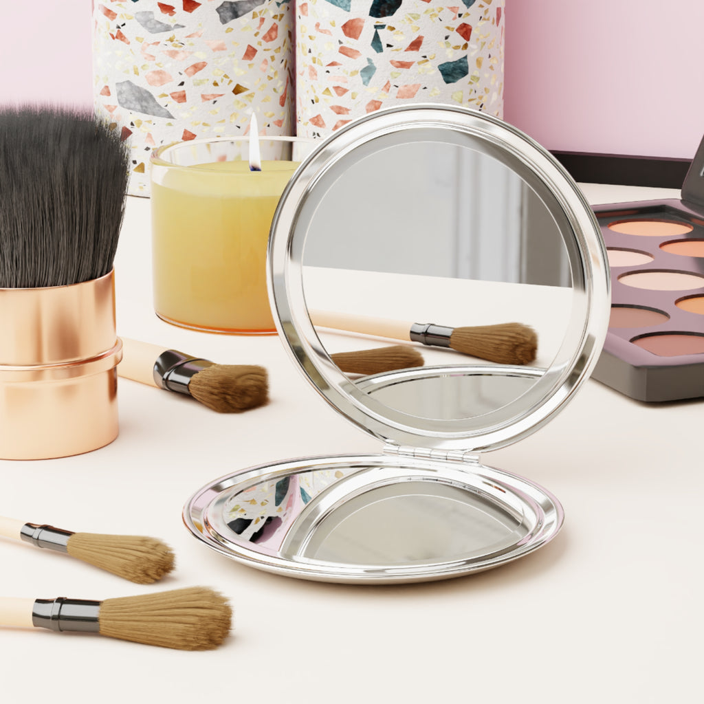Compact Mirror — "Selfcare Baddie" Betty Boop Style Pink Travel Makeup Mirror