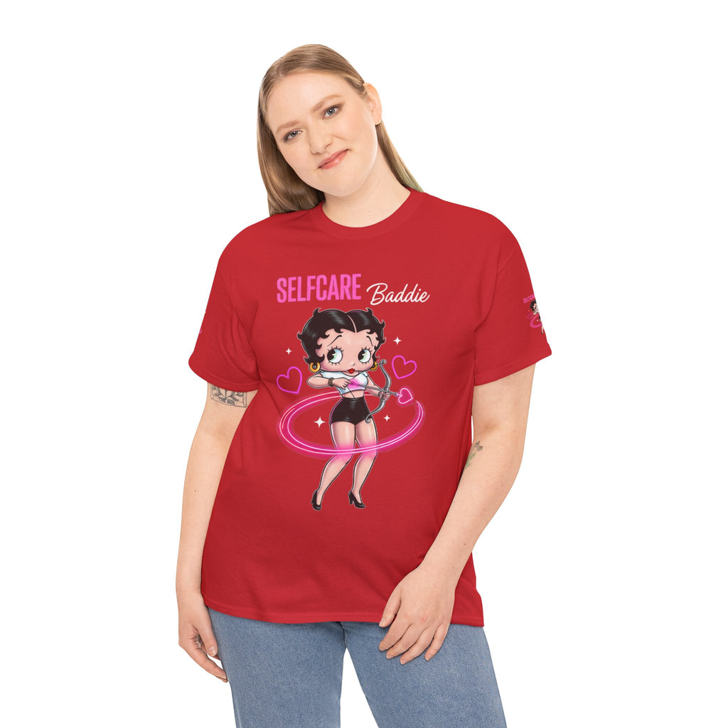 Betty Boop "Selfcare Babie" Pink Graphic Tee — Cute Retro Self-Care Shirt