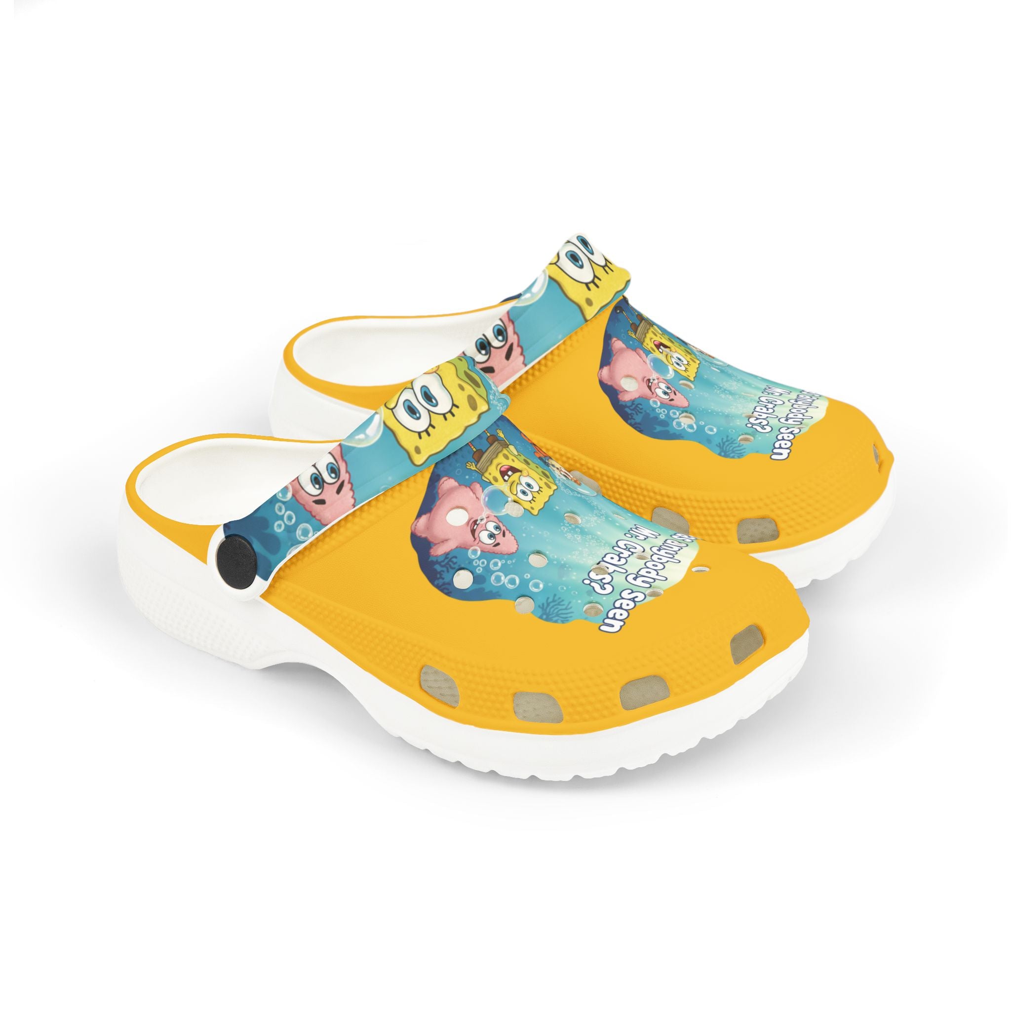 SpongeBob Kids EVA Foam Clogs — "Has Anybody Seen Mr. Crabs" Cartoon Pool & Beach Shoes