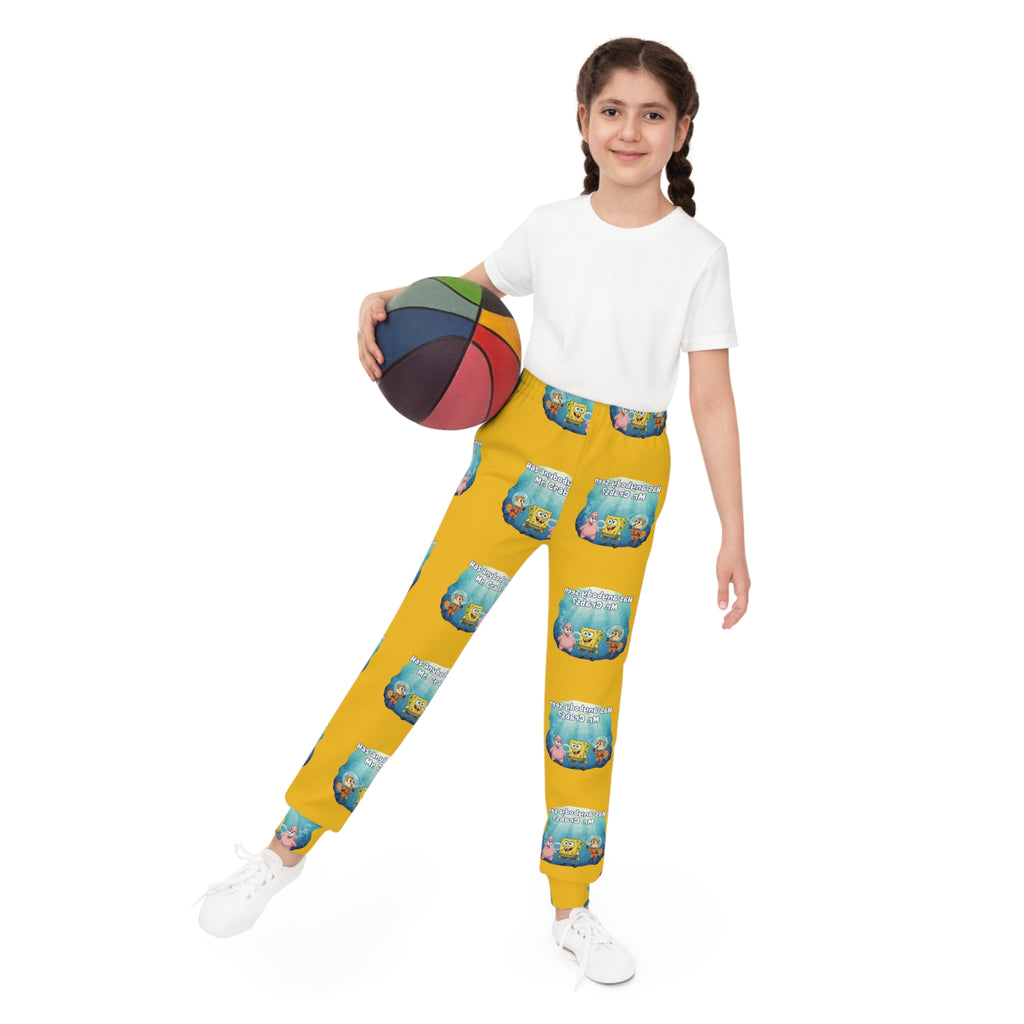 Youth Joggers — Bright Cartoon Sea Creatures All-Over Print Kids Sweatpants