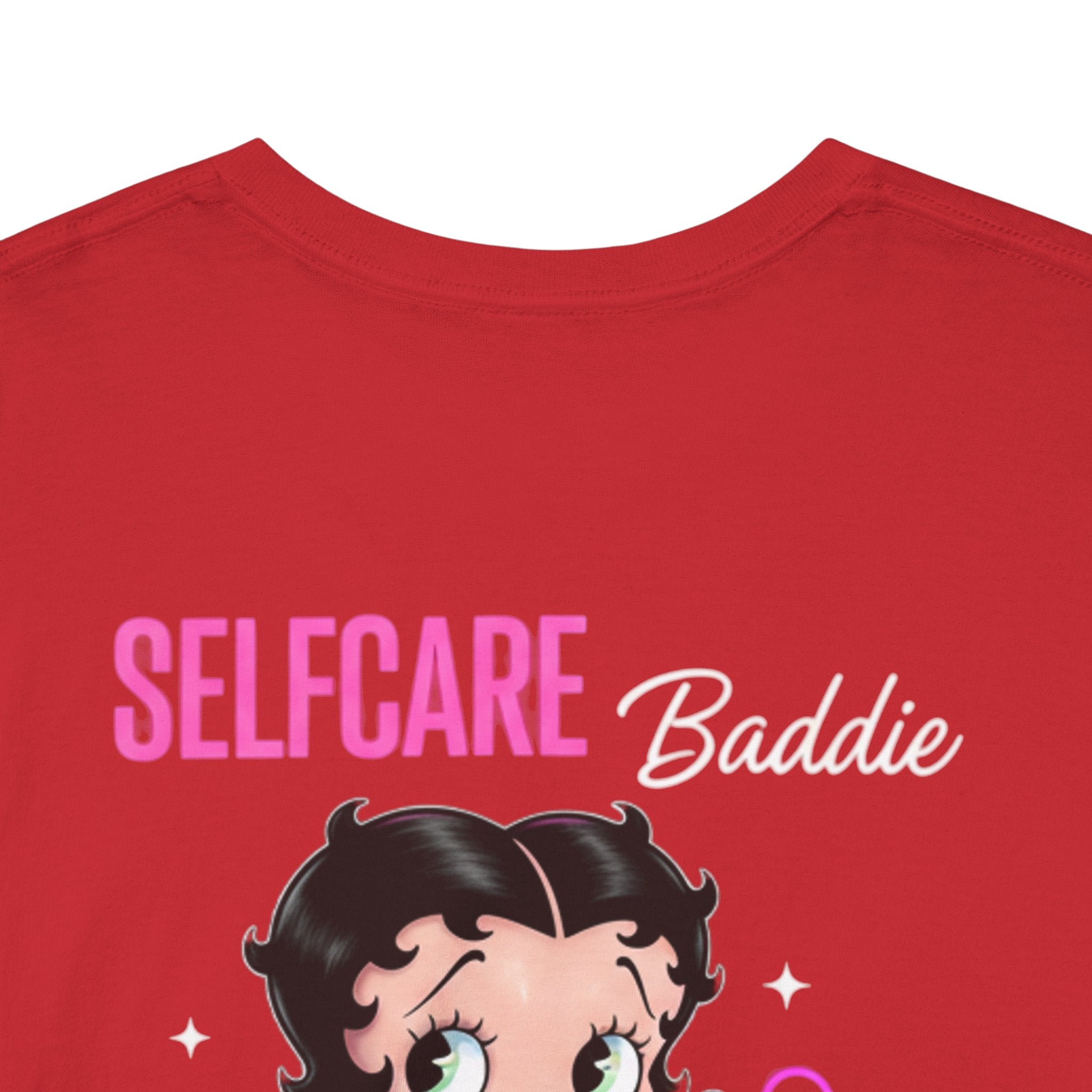 Betty Boop "Selfcare Babie" Pink Graphic Tee — Cute Retro Self-Care Shirt