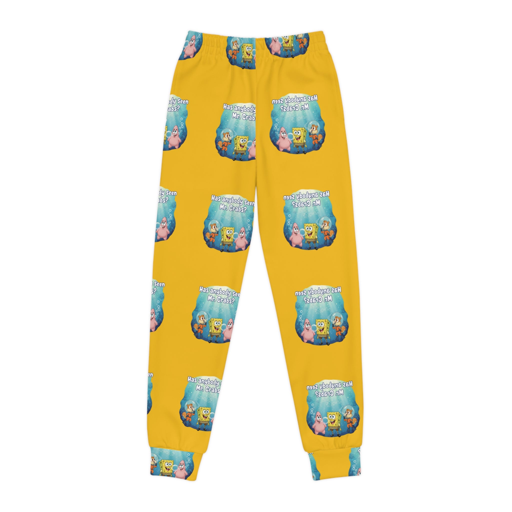 Youth Joggers — Bright Cartoon Sea Creatures All-Over Print Kids Sweatpants