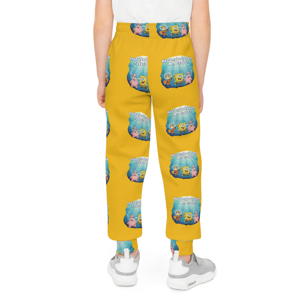 Youth Joggers — Bright Cartoon Sea Creatures All-Over Print Kids Sweatpants