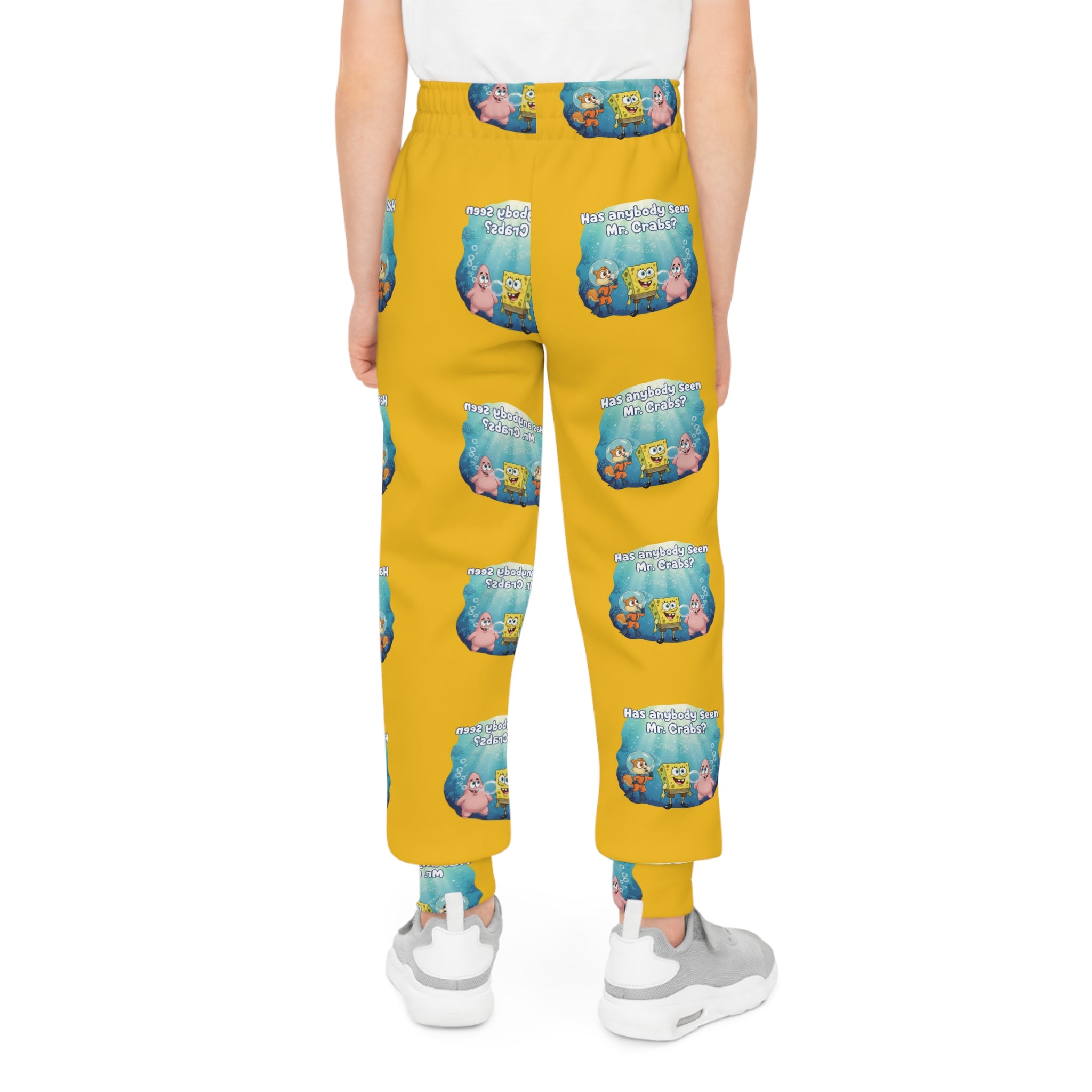 Youth Joggers — Bright Cartoon Sea Creatures All-Over Print Kids Sweatpants