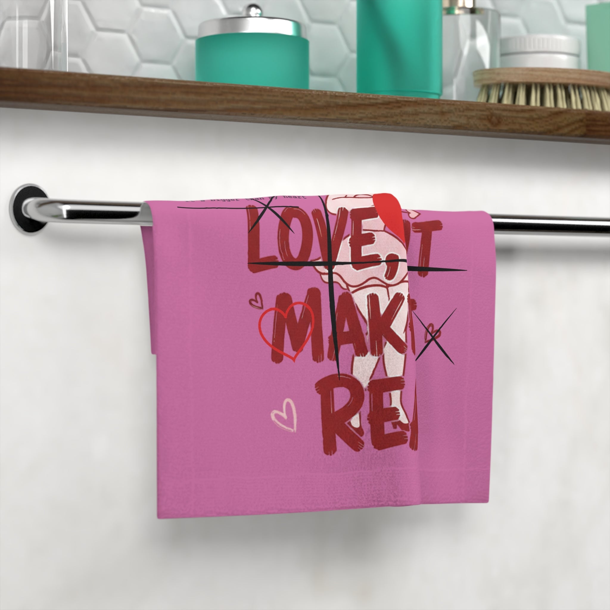 Betty Boop 'Love, But Make It Real' Pink Face Towel