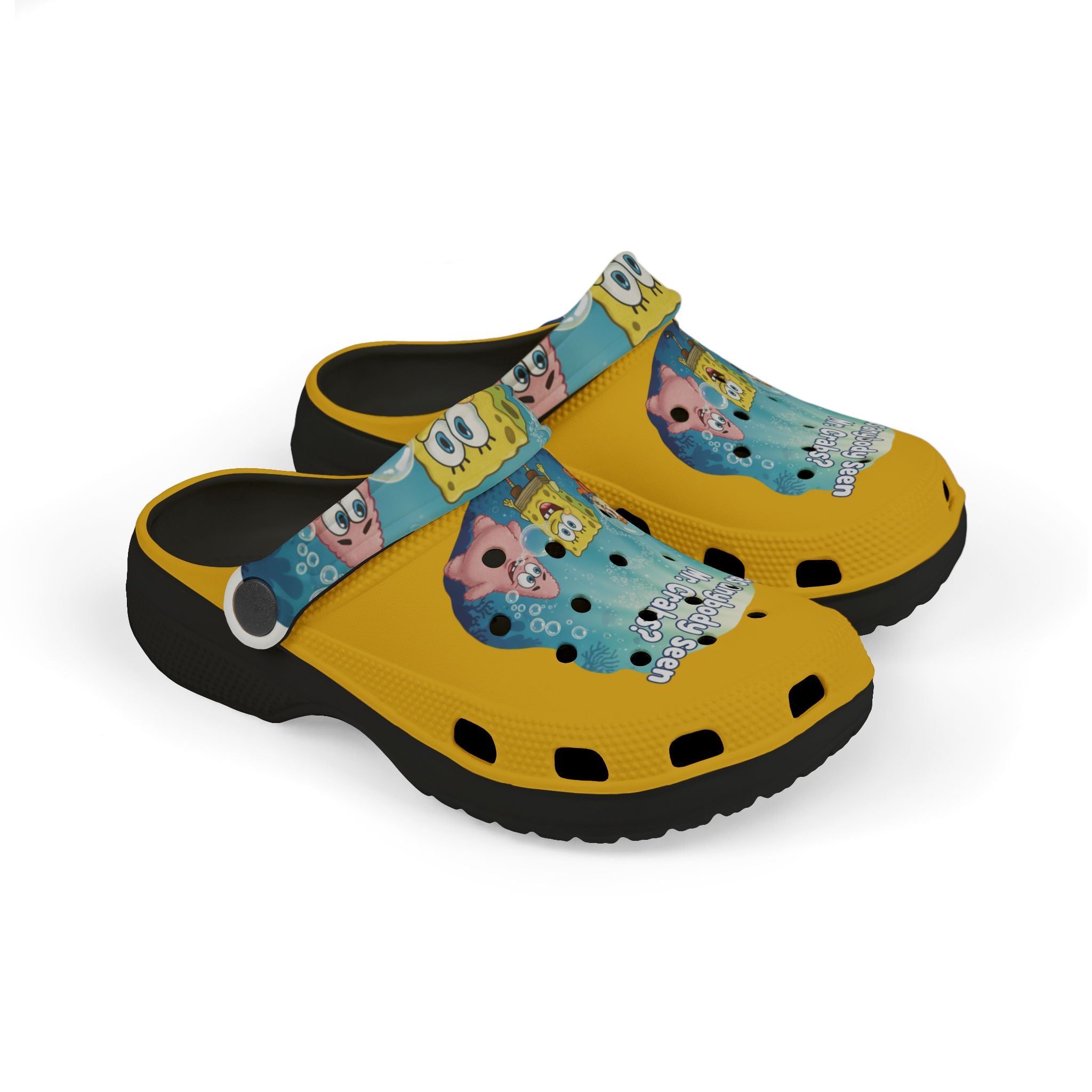 SpongeBob Kids EVA Foam Clogs — "Has Anybody Seen Mr. Crabs" Cartoon Pool & Beach Shoes