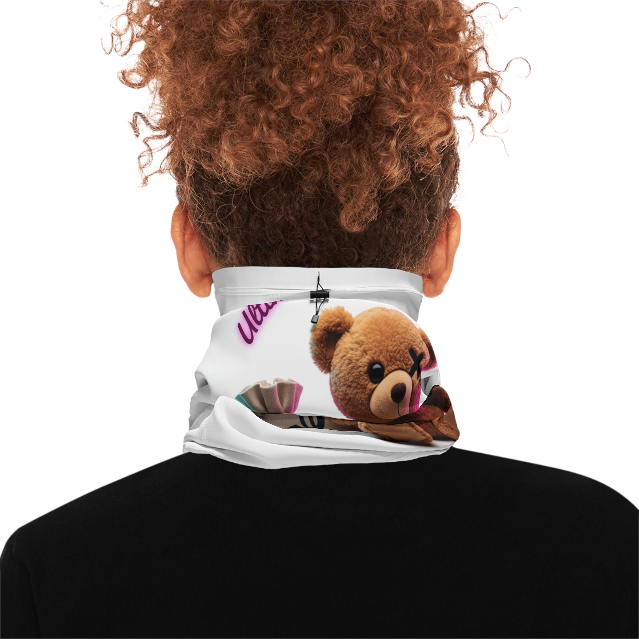 Winter Neck Gaiter — Teddy Bear 'UltimateBagChaser' Money Bag Design