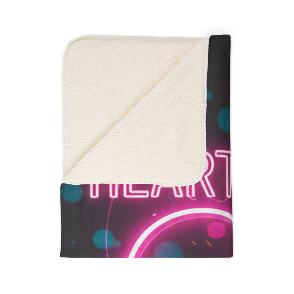 Heartbreaker Neon Fleece Sherpa Blanket – "Love Me Harder" Cozy Throw