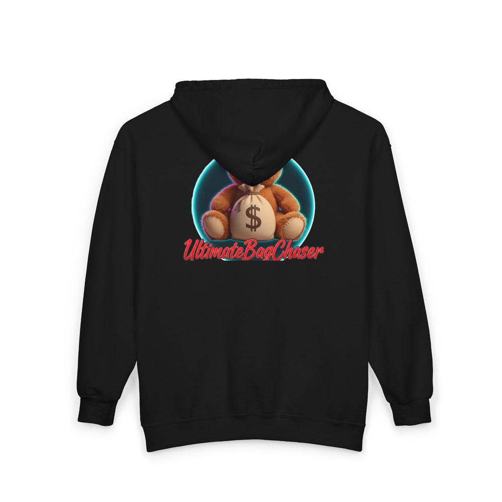 Bear Money Bag Zip Hoodie — "Ultimate Bag Chaser" Graphic Sweatshirt