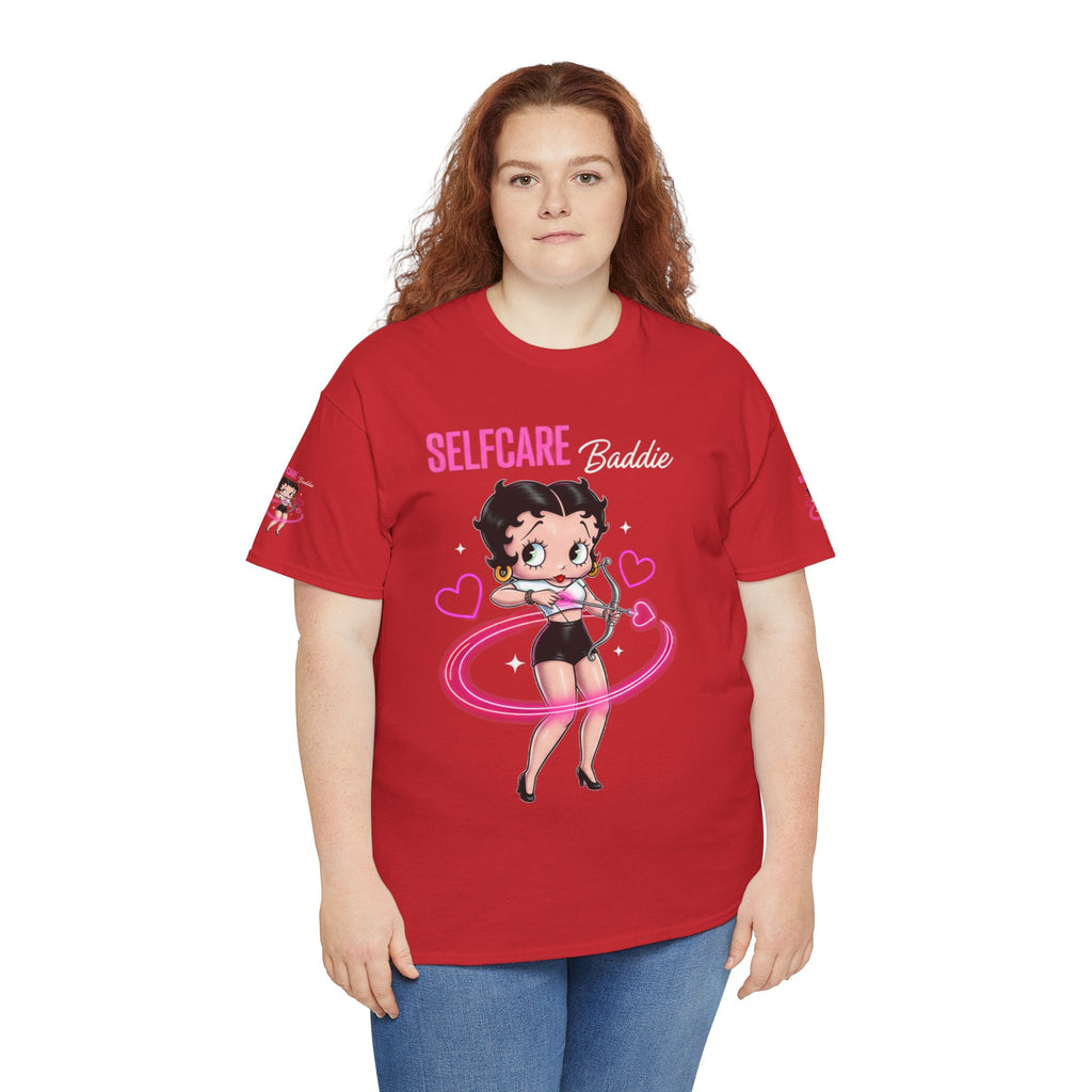 Betty Boop "Selfcare Babie" Pink Graphic Tee — Cute Retro Self-Care Shirt