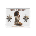 Faith Is The Key Prayer Floor Mat – Inspirational Christian Entry Rug