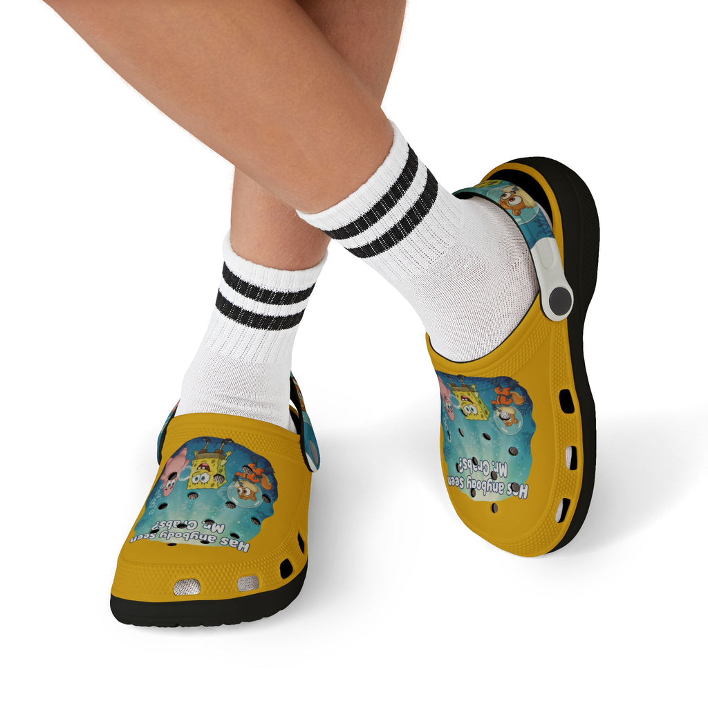SpongeBob Kids EVA Foam Clogs — "Has Anybody Seen Mr. Crabs" Cartoon Pool & Beach Shoes