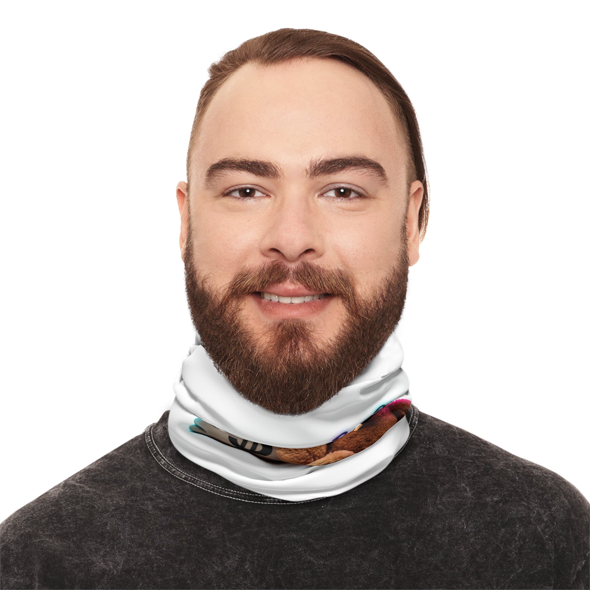 Winter Neck Gaiter — Teddy Bear 'UltimateBagChaser' Money Bag Design