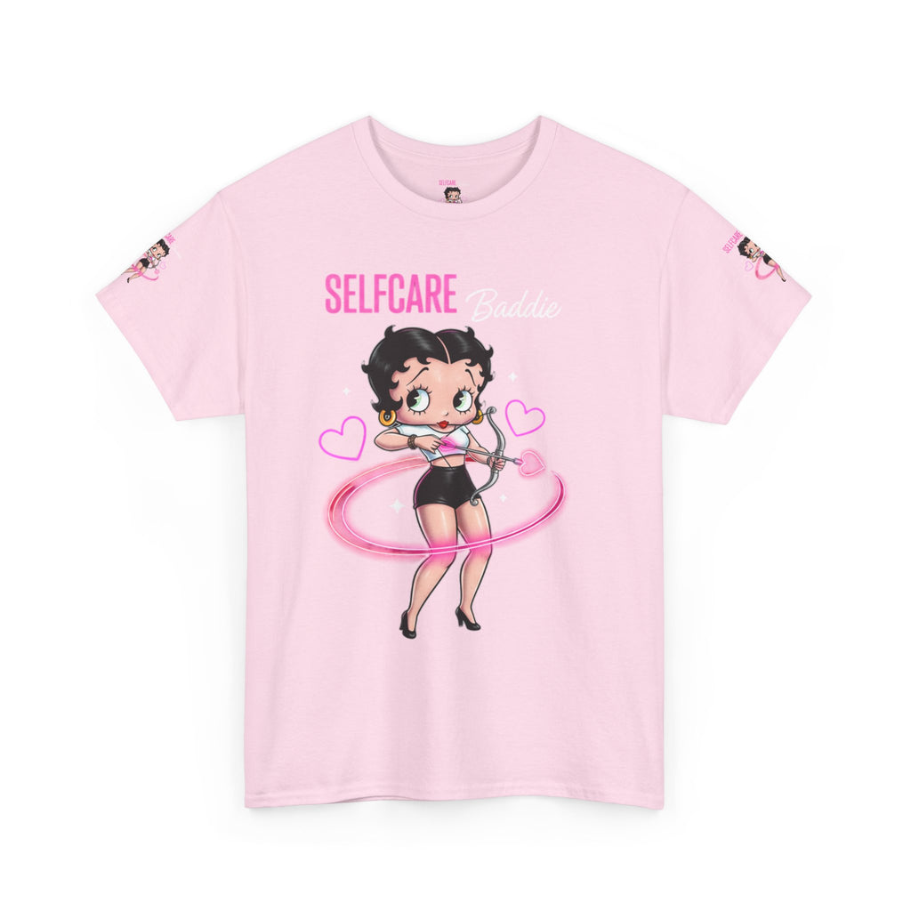 Betty Boop "Selfcare Babie" Pink Graphic Tee — Cute Retro Self-Care Shirt