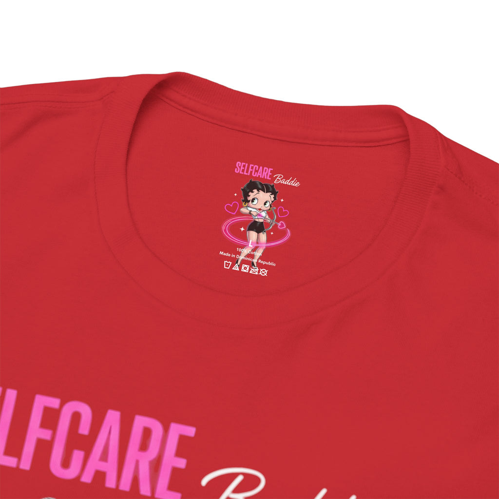 Betty Boop "Selfcare Babie" Pink Graphic Tee — Cute Retro Self-Care Shirt